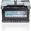 Magneti Marelli Parts & Services - Batteria Auto 80 Ah Weber Agm, Batteria Auto L04 067080800003 al Piombo Acido con Ciclo di Vita x4, Maniglie e Coperchio Ermetico - 12V 80Ah 800A B13, Ricambi Auto