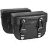 A-Pro Custom Borse Bisacce Laterali Moto Universali Chopper Bobber Biker Nero