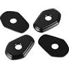 YIEBA 4 pezzi Adattatori indicatori direzione Distanziali Accessori moto anteriori oposteriori per GSF 650 SA Bandit 2005-2016 GSX-R 1000 2001-2006 GSX-R 750 2000-2005 SV 650 S 2003-2007(Nero)