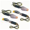 A-Pro Kit 4 Pezzi Frecce Moto Led Indicatori Sport Universali Doppia lente Cromo