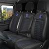 LUCARO Coprisedili Auto per Volkswagen Crafter 2, Man TGE, 1+2 Blu - Copri Sedile Auto 3 Posti con Ecopelle Resistente Compatibile con Airbag - Coprisedile Facile da Montare - Comfort e Stile