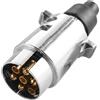 AGRISHOP Spina Per Rimorchio 7 Poli Metallo, Spinotto Gancio Traino 7 Poli Alluminio, 12V Spina Rimorchio 7 Poli metallo,Spinotto Rimorchio 7 Poli Maschio
