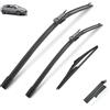 Autopixl Qualità OEM Spazzole tergicristallo for Opel Corsa E X15 2014-2019 Vauxhall Corsa Mk5 Parabrezza anteriore posteriore Parabrezza Accessori Spray Vestibilità perfetta per parabrezza (Color : Front R