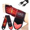 Zephviora Massaggiatore da polso con luce rossa e vibrazioni, massaggiatore per mani wireless e cuscinetto termico, 3 livelli di calore (45-65°C) - fascia da polso riscaldabile per mano, braccio, ginocchio e