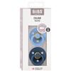 BIBS Set 2 Ciucci Colour Rotondo tettarella in Lattice color Blu cielo-Blu acciaio Size 2 | 6+ mesi - Bibs