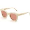 RETROSUPERFUTURE Occhiali da sole U61 Altezza Roccia Unisex Bianco Rosa Lenti Taglia 50 mm Beige