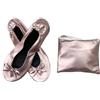LuoAXINN Scarpe Basse Donna Ballerine Portatili Pieghevoli da Donna Pantofole arrotolabili con Suola Morbida Slip OnComode Scarpe Basse da Viaggio for Matrimonio da Viaggio con borsaScarpe Basse Pieghevoli da