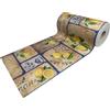 SaRani Tappeto Lungo Fantasia Vietrese, Passatoia Gommato da Corridoio e Ingresso, Corsia Runner da Cucina con Gomma Antiscivolo Linea Limoni Maioliche (Lemon Giallo, 400x50 cm)