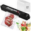 PORFOYO Macchina Sottovuoto Alimenti: Macchina Sottovuoto Professionale per Cibi Secchi e Umidi, Macchina per Sottovuoto per Alimenti, Macchina Sottovuoto Vacuum Sealer con 100 Sacchetti Sottovuoto Alimenti