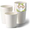 BIOZOYG Tazza per zuppa 50 pezzo 400 ml / 16 oz, Ø 95 mm, bianco cup a soup - Bicchieri carta grandi - Carta kraft - Ciotola per zuppa, ciotole bio, tazza grande, contenitori take away