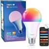 Lepro B3 AI Lampadina Smart E27, 1521LM RGB&Luce Bianca Regolabile, Progettista Illuminazione AI Personalizzato, Funziona con Alexa/Google Assistant, Connessione Wi-Fi e Bluetooth, Sync Musicale, 1pcs