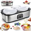 WingFly Yogurtiera Elettrica con Lcd Display, Macchina per Yogurt 2l, Yogurtiera con Timer e Controllo Della Temperatura, BPA Free, Yogurt Maker per Yogurt Greco, Formaggio, Natto, Vino Di Riso