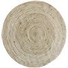 LaVelahome Tappeto Rotondo in Juta Naturale 100%, Intrecciato e Stile Boho Nordico per Soggiorno Camera Ingresso Patio Veranda (Bianco_Juta, cm_150_diamentro)
