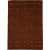 carpetfine Tappeto di lana Gabbeh Uni Marrone 60x90 cm | Tappeto moderno per soggiorno e camera da letto