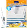 KEEPOW Set di 8 Panni Lavabili in Microfibra Rettangolari per Steam Mop FSMP20, FSMH1321JMD, FSM1500, FSM1600, FSM1610, FSM1620, FSM1621, FSM1630, FSMH162
