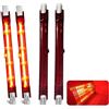 Generico Lampadine Infrarossi 200W Dimmerabile, Lampadina Riscaldanta Infrarossi per Heatmaster U3, Lampada Alogena R7S 118mm 200LM, Nessuno Sfarfallio, Lampadine Rubino Lineare A Doppia Estremità, 4 Pezzi