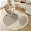 Odot Tappeto Sedia Ufficio Gaming Rotondo, Tappeto Salvapavimento Antiscivolo Protettore del Pavimento Tappetino per Sedia da Ufficio con Ruote per Parquet Pavimenti Duri (anelli di crescita,120cm)