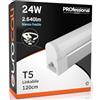 Eurocali LED Sottopensile 120cm Raccordabile T5 24W Bianco Freddo 6500K 2640 lumen