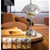 Elinkume Lampada da comodino con Touch Control, Lampada da tavolo a fungo dimmerabile argento con lampadina E27 per camera da letto,soggiorno, studio, camera dei bambini, ufficio(G45 lampadina)