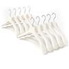 Mainetti Grucce in Velluto Antiscivolo, per Capispalla, Giacche, Felpe, Cappotti Uomo Donna, Appendini Resistenti, Made in Italy, Set di 10 Pezzi (Beige, 45 cm)