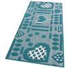 emmevi Tappeto Cucina Antiscivolo Cuori 3D Lavabile Moderno Varie Misure MOD.Clelia Dis.A 57X170 Blu