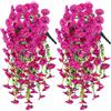Generico Ipomea Artificiale Pendente 75 cm - 2 Pezzi - Fiori Finti da Esterno Realistici - Pianta Artificiale Cadente per Balcone e Giardino - Decorazione per Matrimonio e Feste Senza Manutenzione (C)
