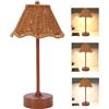 Generico Lampada In Rattan Wireless Ricaricabile, 120 Lumen Dimmerabile Con Luce Regolabile, Lampada Da Tavolo E Scrivania, Ideale Per Ufficio, Soggiorno, Camera Da, Lettura, Comodino E Cucina 32cm