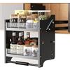 JKJZSALJ Ripiano Estraibile Per Pensile Da Cucina, Organizer Per Riporre Gli Oggetti, Sistema Di Ripiani Estraibili Per Pensili A 2 Strati, Ripiano Estraibile Per Pensili Alti, C,One Color,Cabinet 550mm