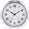 Uposao Orologio al quarzo retrò da 55 mm, inserto rotondo per orologio da parete, movimento fai da te, numeri romani/arabi, testa dell'orologio intarsiata per camera da letto, scuola