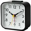 Vexnaro Sveglia Analogica Silenziosa, Senza Ticchettio con Snooze e Luce Notturna, Allarme Forte a Batteria Orologio da Comodino Portatile per Camera da Letto, Ufficio, Viaggio (nero)
