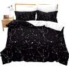Loussiesd Galaxy Constellation Set di biancheria da letto con stampa 230x220cm Universe Planets Decor copripiumino esterno a tema piumone per adolescenti e bambini,serie cielo stellato