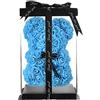 Rose Teddy Bear Orsacchiotto di Rosa Orso Rosa per Le Donne della Mamma Regali delle Sue Ragazze della Madre Orsacchiotto di Rosa Fatto a Mano Rosa San Valentino Regali di Compleanno Orso Rosa Scatola (Blu)