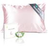 townssilk Federa per cuscino in seta 40x60cm - 100% seta da gelso, 19mm, seta su entrambi i lati, certificata Oeko-TEX, classe di qualità 6A, con cerniera, 1 pezzo, Rosa-rosa