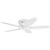 HUNTER FAN Ventilatore da Soffitto Low Profile 132 cm per Interni, con Catena a Strappo, 4 Pale Intercambiabili Color Bianco e Color Acero, Ideale per Estate e Inverno, Modello 24377