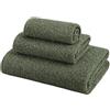 Corredocasa Set 3 Asciugamani Bagno in 100% Spugna di Cotone Qualità Premium, Made in Italy - Viso, Ospite e Telo Doccia - Lavabile in Lavatrice - Hotel, B&B e Palestre - Morbidezza Professionale Verde