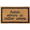 SOFFICIOSO Tappeto Zerbino Antiscivolo in Cocco per Ingresso Casa Varie Modello Funny Vietato Entrare