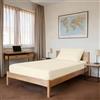 Pizuna Linens Pizuna Set lenzuola angoli matrimoniali 3pz 200x200 400 fili cotone Avorio