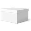 ilo - Scatola per Armadio Rigida con Coperchio cm 45x40 H.25 - Contenitore Portaoggetti Decorativo - Rivestimento Soft Touch Bianco, Piacevole al Tatto - Riciclabile e Prodotto in Italia