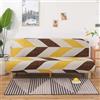 AHYBE Copridivano Senza Braccioli Fodera Per Futon Elasticizzato Copridivano 3/2/4 Posti Senza Braccioli Elasticità Jacquard Antiscivolo 190-225cm Copridivano Clic Clac Pieghevole Regolabile(H,120-150cm)