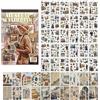 LuminCross Libro di Stickers Scrapbooking 400 Autocollanti Pre-Cut + 20 Fogli di Carta per Scrapbooking, Adesivi Vintage Museo per Journaling, Bullet Journal e Album, Scrapbooking Estetico per Progetti Creativi
