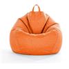 FANSU Copertura per Poltrona Sacco Puff Poltrona Senza Riempimento, Lino Tinta Unita Pouf Poltrona con Zip Poltrona a Sacco per Adulti e Bambini Interni, Casa, Soggiorno (XXL,Arancia)
