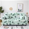 Chickwing Pianta Stampa di Foglia Copridivano Elastico 1/2/3/4 Posti, Chickw11 Copridivano Protettore Universale Braccioli Sofa Ideale per Poltrone Mobili Copridivano (Margherita verde,2 Posti)