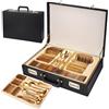 Generic Set di posate in acciaio inox da 72/84 pezzi, set di posate lavabili in lavastoviglie con cucchiai e forchette, include scatola regalo valigia per la cucina di famiglia