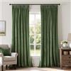 Woaboy Tenda in Velluto con Nastro Arricciato Verde Tende in Velluto Oscuranti Set da 2, Belle, Spesse e Pesanti Soggiorno Camera da Letto Oscuramento Tenda Termica, H245 x L140 cm