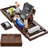 Yirilan Vassoio da bagno in bambù, regolabile, retrattile, può contenere libri, tablet, telefoni cellulari, aromaterapia, bicchieri da vino, adatto per la maggior parte dei vassoi in legno per vasca da bagno,