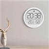 SPORTARC Orologio misuratore di temperatura e umidità interna, orologio digitale con termometro igrometro, orologio da parete versatile a schermo grande (bianco)