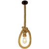 Vecys Luce a Sospensione a Testa Singola in Corda di Canapa,Corda Vintage Lampade Corda in Canapa Lampada a Corda per Caffè Ristorante Bar,ecc.(80 CM)