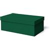ilo - Scatola per Armadio Rigida con Coperchio cm 45x25 H.16 - Contenitore Portaoggetti Decorativo - Rivestimento in Tessuto Tecnico Verde - Riciclabile e Prodotto in Italia