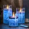 MOZC Candele a LED tremolanti, candele a LED con funzione timer in vetro, candele elettriche in vera cera con telecomando, 3 pezzi, candele a LED senza fiamma, per camera da letto, bagno