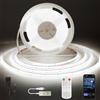 ACELUMO App Controllo Striscia LED COB 3 metri, Striscia LED Bianco Fredda con Smart App e Telecomando, Funzione Timer, Colore Dinamico, Modalità Musica per Parete TV Cucina Soggiorno, 6000K